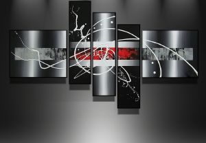 Tableaux design noir rouge Elégant