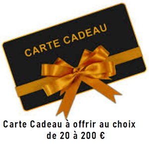 Carte cadeau de 20 à 200€ au choix 