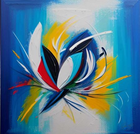 Tableau peinture  Carré Multicolore abstrait - Artiste Eva Jekins