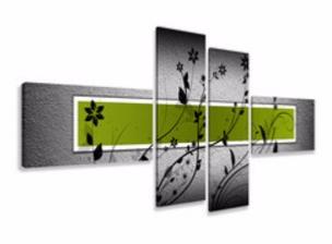 Tableaux design vert anis flowers art