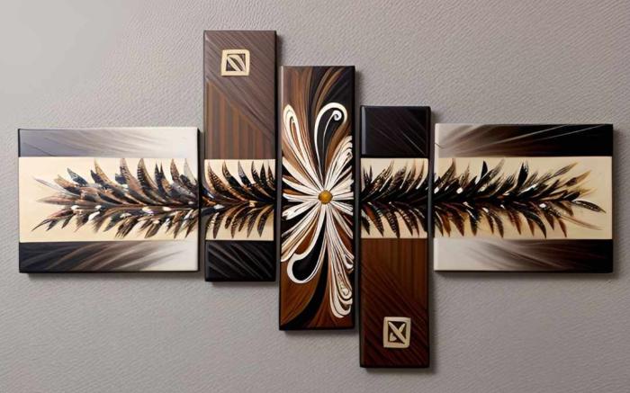 Tableau Moderne Marron design - Artiste Eva Jekins