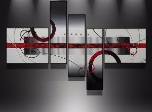 Tableaux design Rouge Linéa