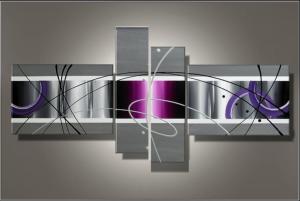 Tableau Abstrait Violet Gris II