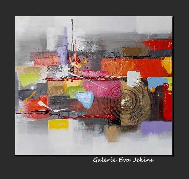 Tableau 150x150 Multicolore-signé EVA JEKINS