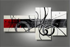 Tableaux abstrait design triptyque Eva.