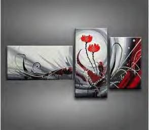 Tableau Triptyque Design Roses 