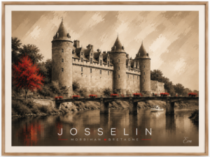 Affiche d'art de Bretagne – Château de Josselin| Tirage d'art signé