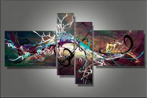 Tableaux abstrait design triptyque Eva.