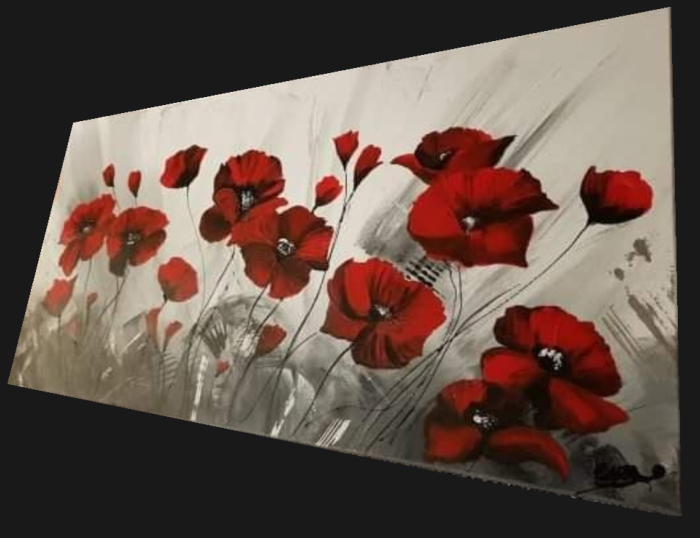 Tableau peinture Coquelicots  