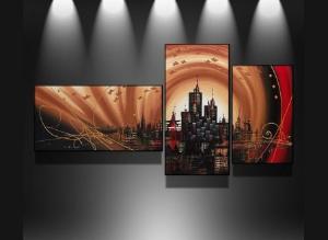 Tableau Triptyque Choco city