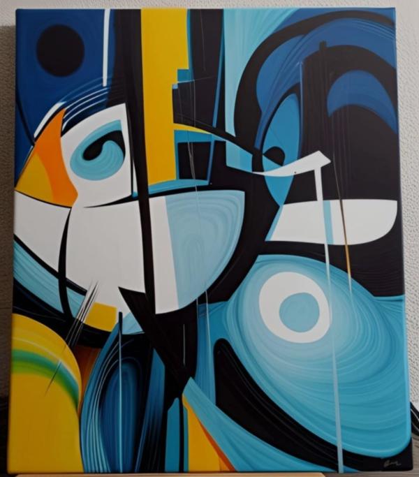 Tableau peinture Citrus Blue