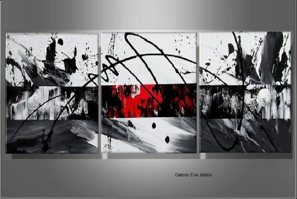 Grand Triptyque Noir Rouge Blanc