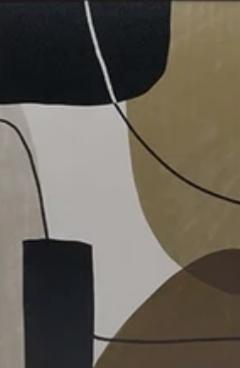 Tableau moderne beige taupe peint à la main - Eva Jekins 