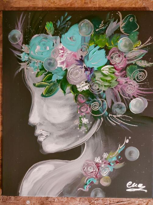 Tableau Portrait Femme Natura Moderne