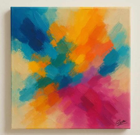 Tableau peinture carrée xxl Pastels Design