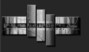 Tableaux peinture Beauty Song Gris et noir
