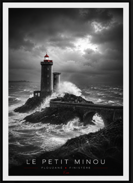 Affiche d'art de Bretagne – Phare du Petit Minou| Tirage d'art signé