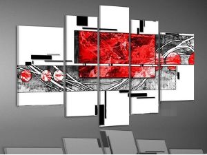 Tableaux design Blanc Rouge