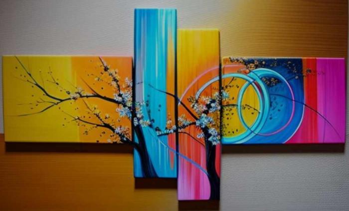 Tableau peinture Arbre color