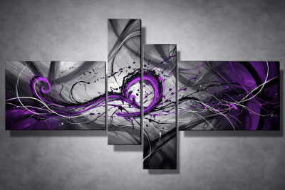 Tableau design violet explosion