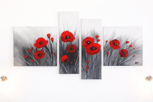 Tableau peinture Coquelicots Contemporains