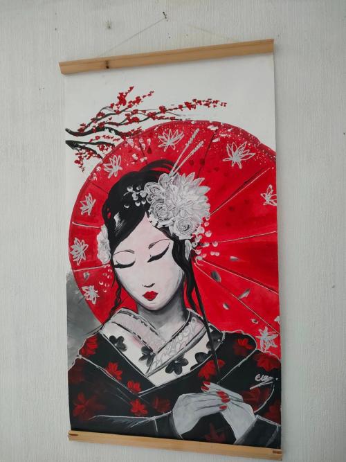 Kakemono Geisha Japonaise 