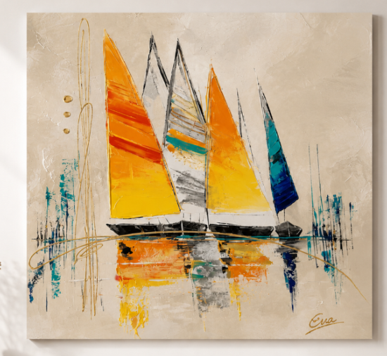 Tableau Marine Elégance Beige Colorée Eva Jekins