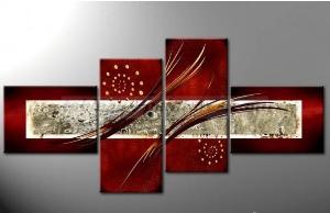 Tableau design rouge Pourprea