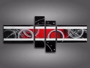 Tableau moderne rouge circle