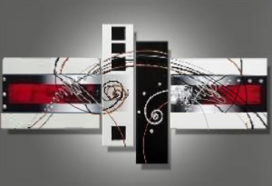 Tableaux Design Rouge Trendy - Artiste E.J.RAC