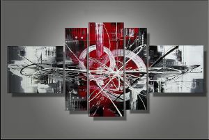 Tableaux design five red