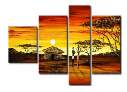 Tableau cases africaines design