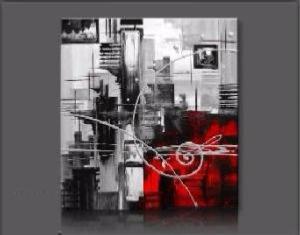 Tableau Abstrait Rouge Zenya - Artiste E.J.RAC