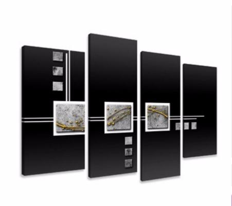 Tableaux design metal noir abstrait