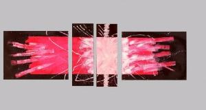 Tableau moderne rose contemporain