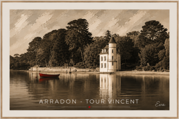 Affiche d'art de Bretagne – Tour Vincent Arradon| Tirage d'art signé