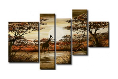Tableau contemporain girafe