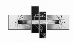Tableaux design metal noir blanc