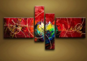 Tableaux Design Coeur Multicolore - Artiste E.J.RAC