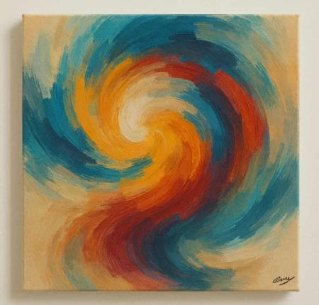 Tableau peinture Energétique Multicolore 