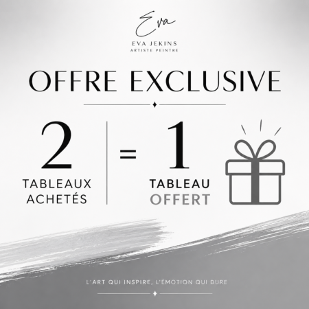 Tableau Surprise Offert réalisé en harmonie et taille proportionnelle à votre commande voir détails ici