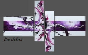 Tableaux design Onde Mauve spirit