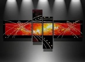 Tableaux design Orange black