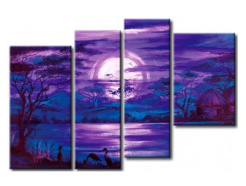 Tableau design Afrique violet 