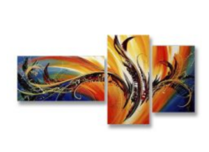 Tableau Triptyque Phoenix Color- Artiste E.J.RAC