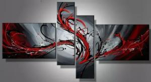 Tableau design Rouge Gris Gaya