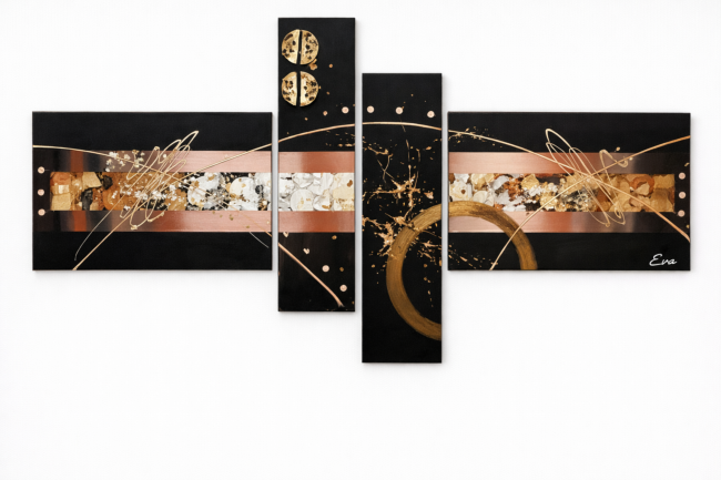 Tableau Design Choco Beige Astraluna peint à la main