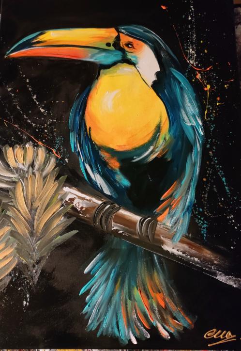 Tableau Toucan Coloré 