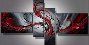 Tableau moderne rouge design