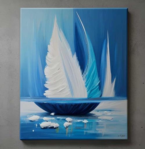 Tableau peint main Le Rêve - Artiste Eva Jekins